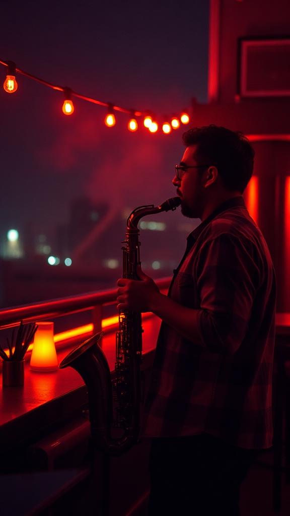 Rooftop set last night. The city sounds different at 2am.
